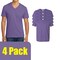 Gildan Men's Softstyle Short Sleeve V-Neck T-Shirt for DIY Projects & Printing, Heather Purple, S-5XL
